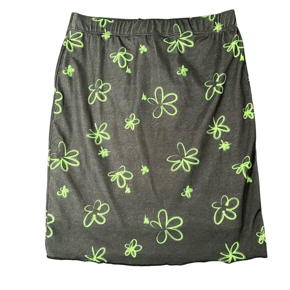 Nasty Gal Womens US 4 Black Mesh Graffit Floral Print Mini Skirt NWT - Picture 11 of 11